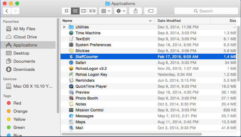 Applications folder. StaffCounter.net.