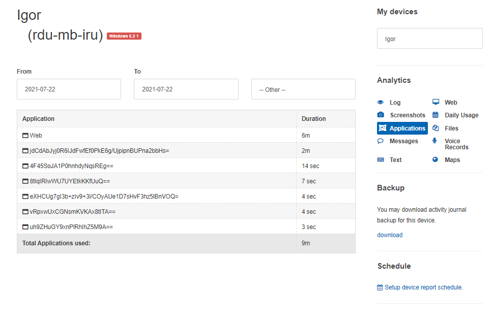 Shared manager sees encrypted data in unreadable form