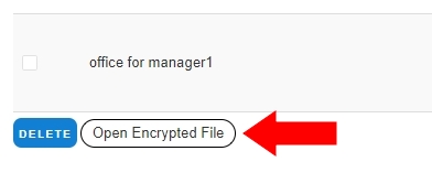 Decrypt backup files using Open Encrypted File command
